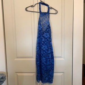 Blue lace dress